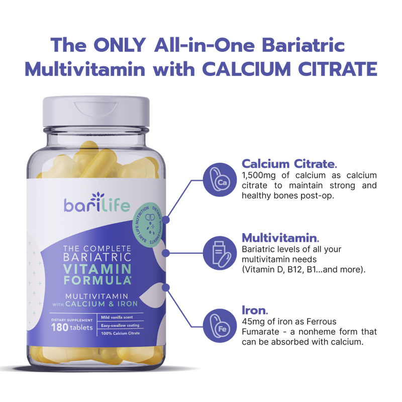 Bari Life Complete "All-In-One" Bariatric Multivitamin Tablets (Non-Chewable) 