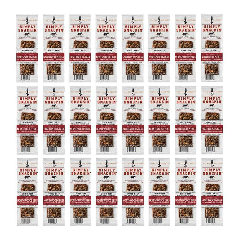 Simply Snackin' Beef Protein Snack - Northwoods Beef with Cranberries & Blueberries 