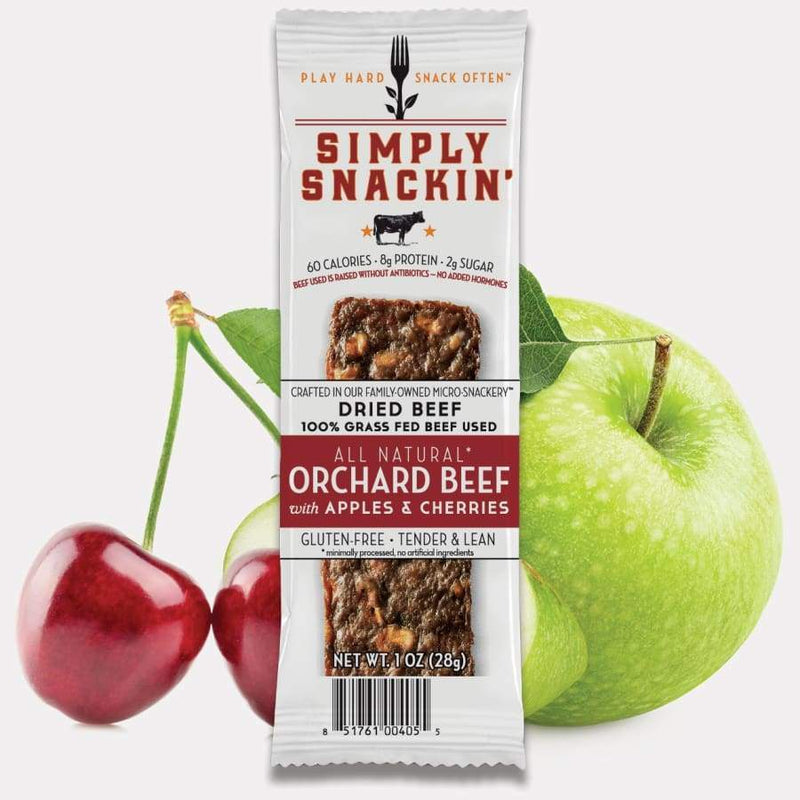 Simply Snackin' Beef Protein Snack - Orchard Beef with Apples & Cherries 
