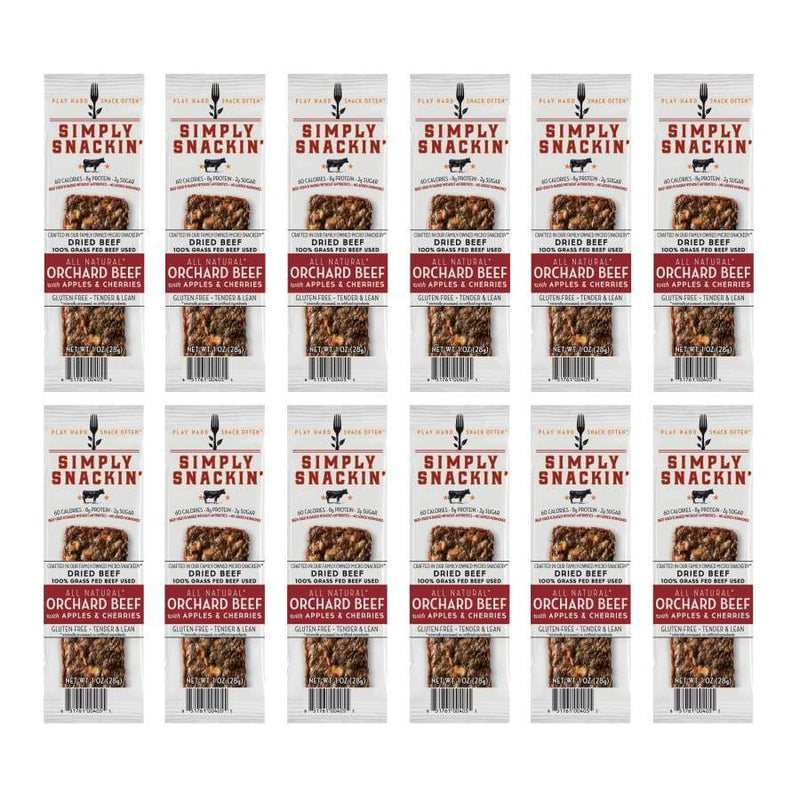 Simply Snackin' Beef Protein Snack - Orchard Beef with Apples & Cherries 